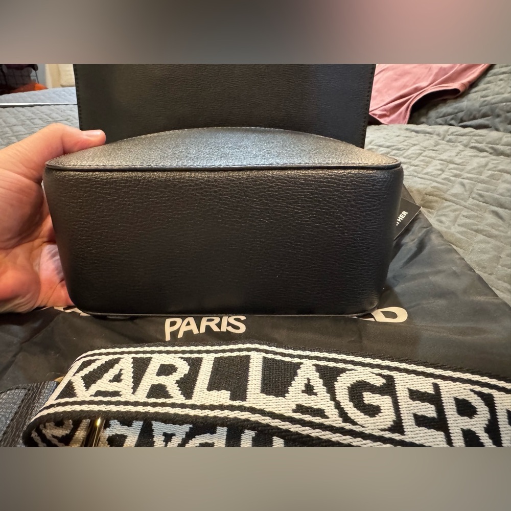 Karl Lagerfeld Black and Gold Handbag - Picture 6 of 6